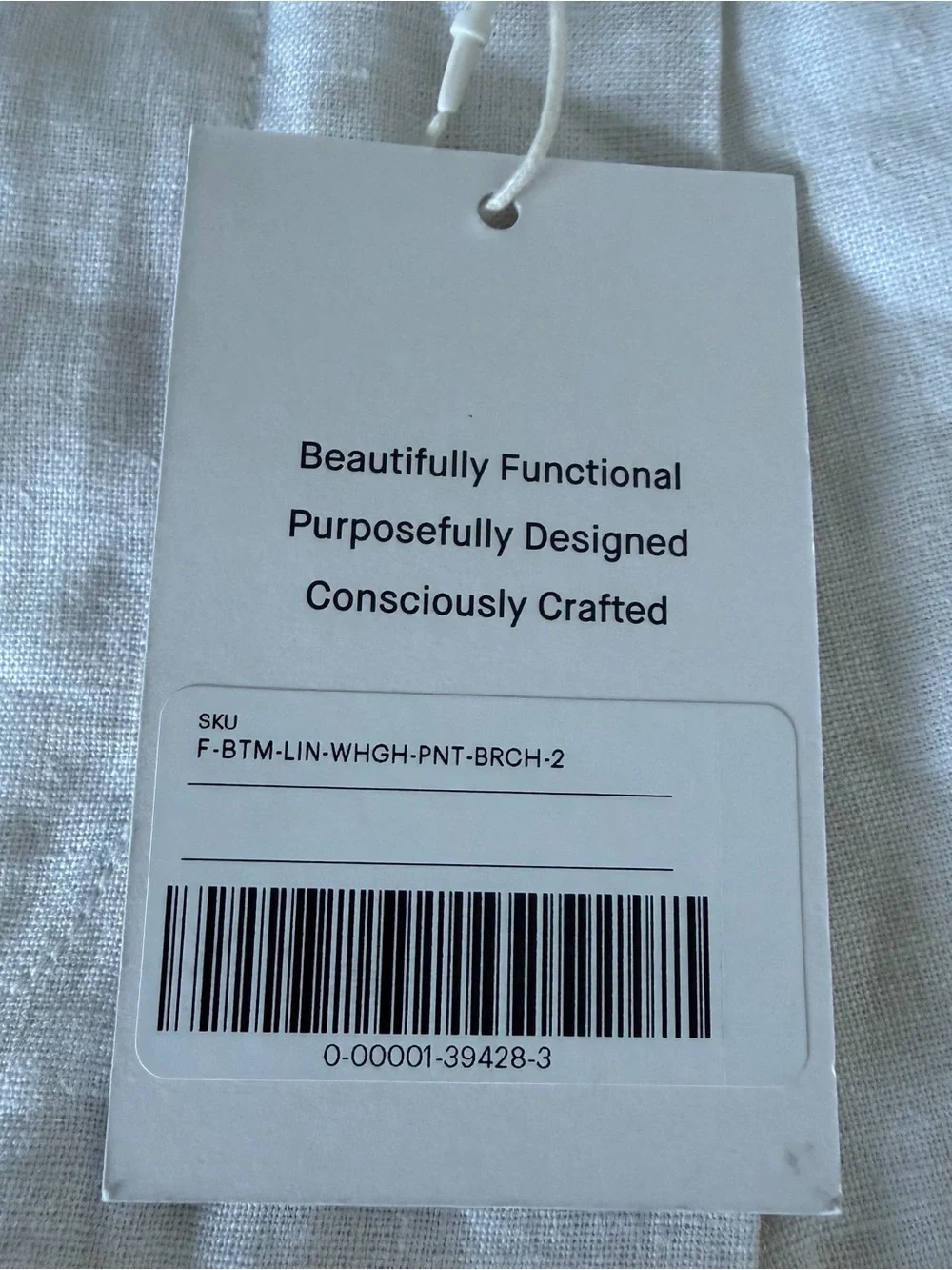 NWT Everlane Way High European Flax Linen Pants